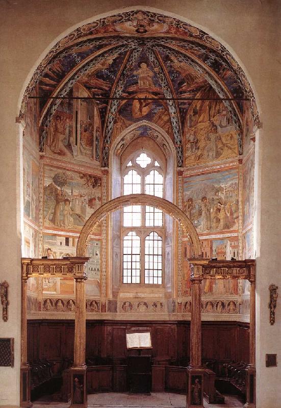 GOZZOLI, Benozzo View of the main apsidal chapel dfg Sweden oil painting art